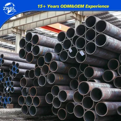 ASTM A36 A53 A192 Q235 Q235B 1045 4130 SCH40 10MM 60mm Acero al carbono tubería de construcción para tubería de petróleo y gas
