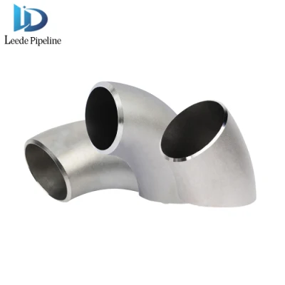 Soldadura a tope tubo de acero inoxidable de diámetro grande y pequeño sin costuras Conexiones forjadas 45/60/90D codo