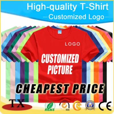 Ropa de algodón de alta calidad de secado rápido Unisex Camiseta camisetas de moda para la publicidad