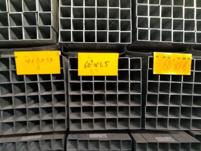 Tianjin Manufature rectangular de tubos de acero galvanizado proveedor chino