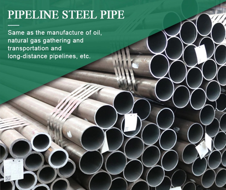 Hot Rolled Ms Steel Pipe Q235 Q345 St37 St52 Welded Steel Pipeline Used for Oil and Gas