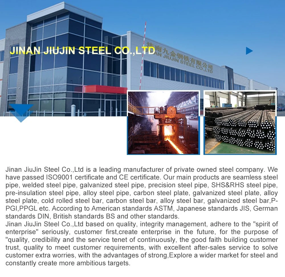 ASTM A53 Q235 A106 API 5L High Pressure Ms Steel ERW Spiral Carbon Black Iron Welded Sch40 Steel Tube Pipe for Building Material