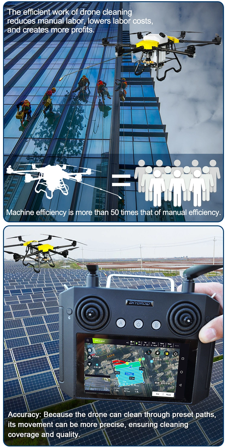 Jt30 High Pressure Cleaning Drone Washing Drone for 100m High Building/Roof/Windows/Solar Panel