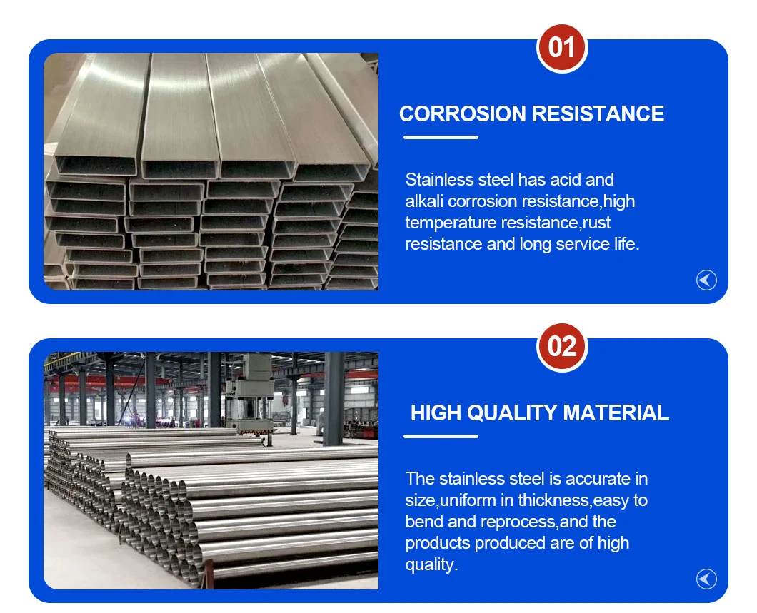 Wide Range Use Heat-Resistant and High-Temperature Resistant 304 Stainless Steel Pipe