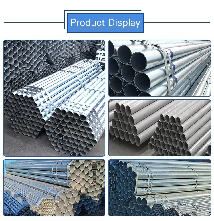 High Quality Q235 Q345 ASTM A106 Hot DIP Galvanized Round Steel Pipe Gi Pipe Pre Galvanized Steel Tube