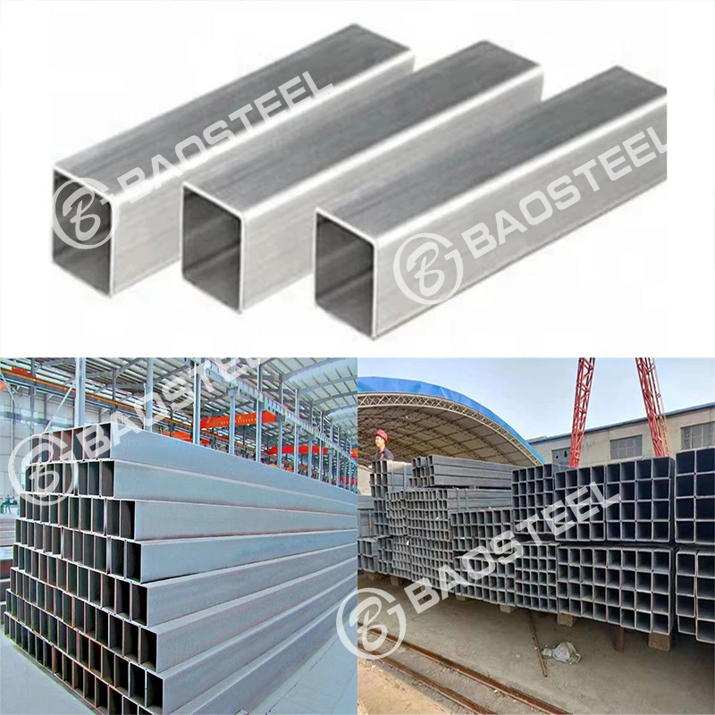 Q195, Q235, Q345 Galvanized Tube 5.8m-12m Length Galvanized Steel Square Pipe for Bridge