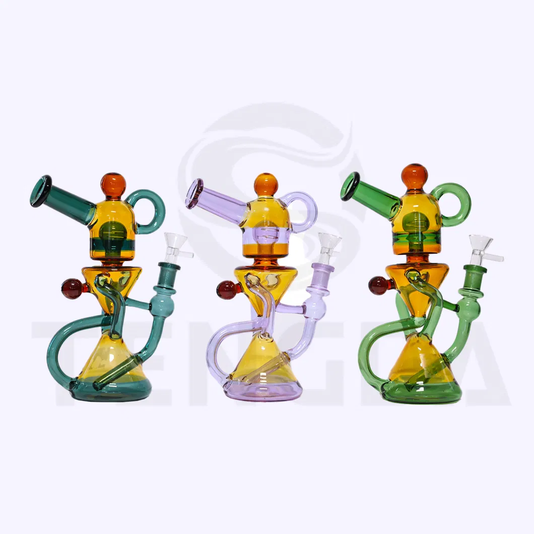 10 Inch Original Color Tube Recycle Style Glass Smoking Water Pipes Factory Price