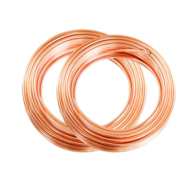 Wholesale Stock C11000 C12200 1/4 3/8 1/2 5/8 3/4 Inch 15m Per Roll Insulated Air Conditioning Use Refrigeration Pancake Straight AC Copper Tube Pipe Price