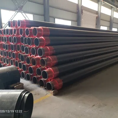Gomma piuma di Withpolyurethane del tubo d&prime;acciaio dell&prime;isolamento termico e rivestimento sotterranei dell&prime;HDPE per il progetto raffreddato dell&prime;olio del gas d&prime;acqua