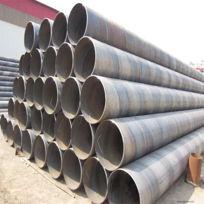 SSAW LSAW API 5L ERW personalizzato con saldatura a spirale in carbonio Tubo in acciaio per tubazioni in PE per gas naturale e olio rivestito Anticorrosione a base di carbonio MS di grande diametro