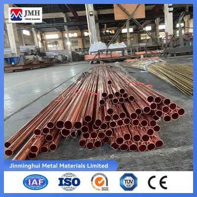 Tubi tondi in rame in bobine T2 C1100 C1020 C1200 C5191 C105 C10100 Cu ETP H tubo in ottone ASTM B111 C68700 Tubi di rame