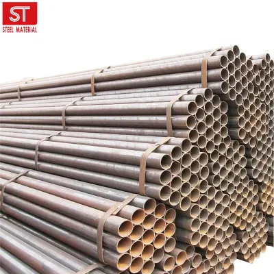 Tubo in acciaio al carbonio ERW ASTM A53 GRB per olio Gasdotto senza saldatura tubo in acciaio al carbonio API 5L X52 Nero Taglio rotondo ASTM certificato di prova per laminatoio tubo in acciaio