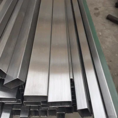 301 303 316 304 tubo quadrato in acciaio inox 1X1&prime;&prime; Tubo in acciaio inox a profilo rettangolare quadrato con parete spessa saldato a specchio