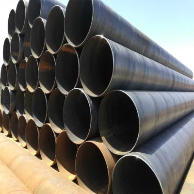 SSAW LSAW API 5L ERW personalizzato con saldatura a spirale in carbonio Tubo in acciaio per tubazioni in PE per gas naturale e olio rivestito Anticorrosione a base di carbonio MS di grande diametro
