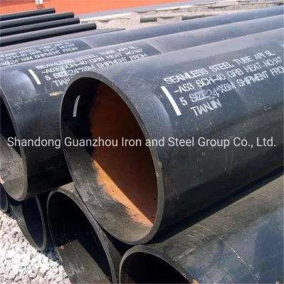 Tubazione in acciaio al carbonio A106 GRB A53 GRB API 5L X42/X52/X65/X70/X80 A333 acciaio legato senza saldatura tubo grande diametro spessore parete Sch40 Tubo per gas fluido senza saldatura Sch80