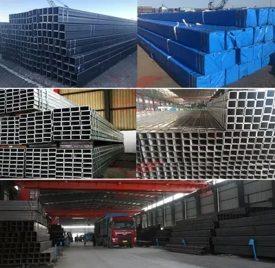 Cina sezione cava acciaio Prezzo tubi ponteggi rettangolari Nero mite Tubo quadrato