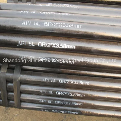 Tubazione in acciaio al carbonio A106 GRB A53 GRB API 5L X42/X52/X65/X70/X80 A333 acciaio legato senza saldatura tubo grande diametro spessore parete Sch40 Tubo per gas fluido senza saldatura Sch80