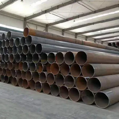 Tubo e tubo in acciaio al carbonio ASTM API 5L GRB LSAW Verniciato nero per la costruzione di condotte di erogazione di petrolio e gas