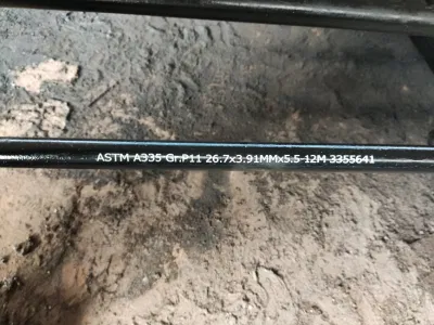 Tubo in acciaio legato ASTM A335 P11 P12 6 X Sch80