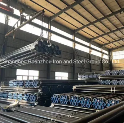 Tubazione in acciaio al carbonio A106 GRB A53 GRB API 5L X42/X52/X65/X70/X80 A333 acciaio legato senza saldatura tubo grande diametro spessore parete Sch40 Tubo per gas fluido senza saldatura Sch80
