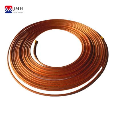 Tubi tondi in rame in bobine T2 C1100 C1020 C1200 C5191 C105 C10100 Cu ETP H tubo in ottone ASTM B111 C68700 Tubi di rame