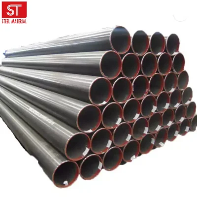 Tubo in acciaio al carbonio ERW ASTM A53 GRB per olio Gasdotto senza saldatura tubo in acciaio al carbonio API 5L X52 Nero Taglio rotondo ASTM certificato di prova per laminatoio tubo in acciaio