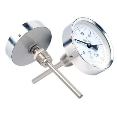 WSS-401/501 termometro bimetallico industriale assiale in acciaio inox tubo per caldaia alto Precisione della temperatura