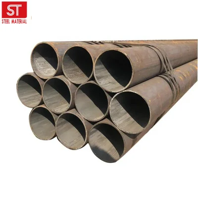 Tubo in acciaio al carbonio ERW ASTM A53 GRB per olio Gasdotto senza saldatura tubo in acciaio al carbonio API 5L X52 Nero Taglio rotondo ASTM certificato di prova per laminatoio tubo in acciaio