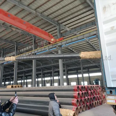 Gomma piuma di Withpolyurethane del tubo d&prime;acciaio dell&prime;isolamento termico e rivestimento sotterranei dell&prime;HDPE per il progetto raffreddato dell&prime;olio del gas d&prime;acqua