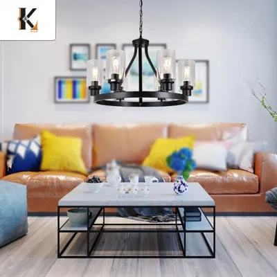 Lampadario per attrezzatura in vetro China Dropshipping Hanging Quincundum Crystal Tube Con moderna lampada a sospensione in oro e vetro