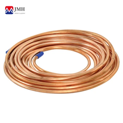 Tubi tondi in rame in bobine T2 C1100 C1020 C1200 C5191 C105 C10100 Cu ETP H tubo in ottone ASTM B111 C68700 Tubi di rame