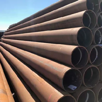 Tubo e tubo in acciaio al carbonio ASTM API 5L GRB LSAW Verniciato nero per la costruzione di condotte di erogazione di petrolio e gas