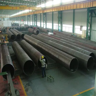 ASTM A53 ASTM A106 API 5L DIN 1629 ERW TUBO Tubo in acciaio nero saldato tubo olio e gas ERW Tubo di linea LSAW