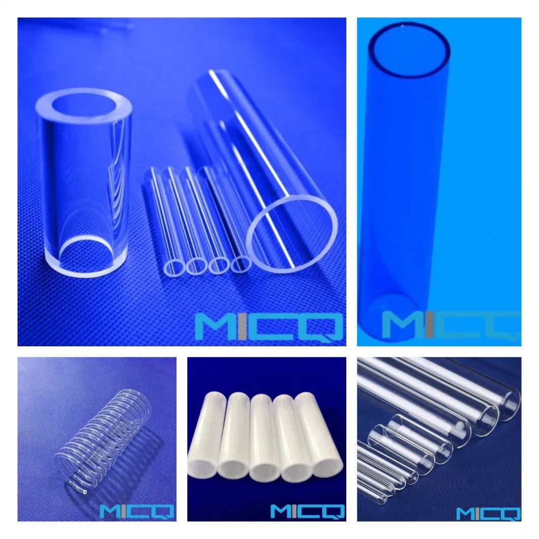 Fused Silica High Temperature High Purity Transparent Clear Quartz Tube