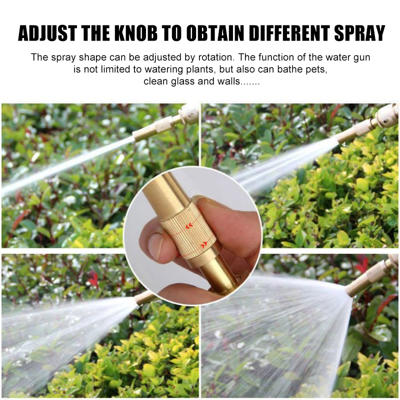 Aluminum Alloy Spray Nozzle Spray Sprinkler High Pressure Direct Spray Garden Hose Adjustable