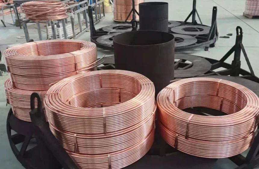 Flat Square AC Air Conditioning 1/4 Copper Tube Large Diameter Copper Tubes Air Condition 3/8