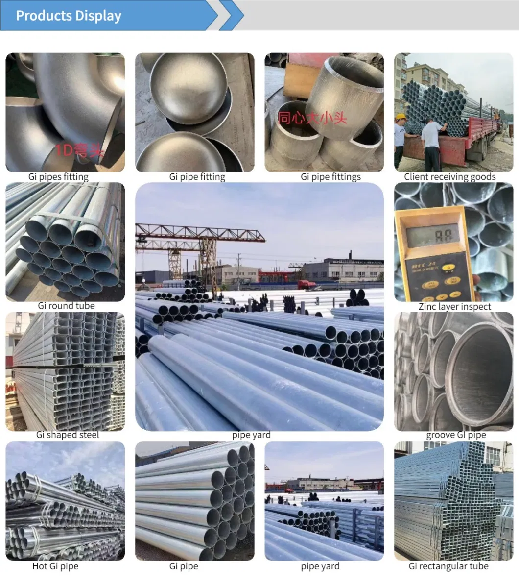 China Supplier 1/ Gi Pipe Price 1.5 Inch 10 Inch Galvanized Schedule 40 Seamless Steel Pipe