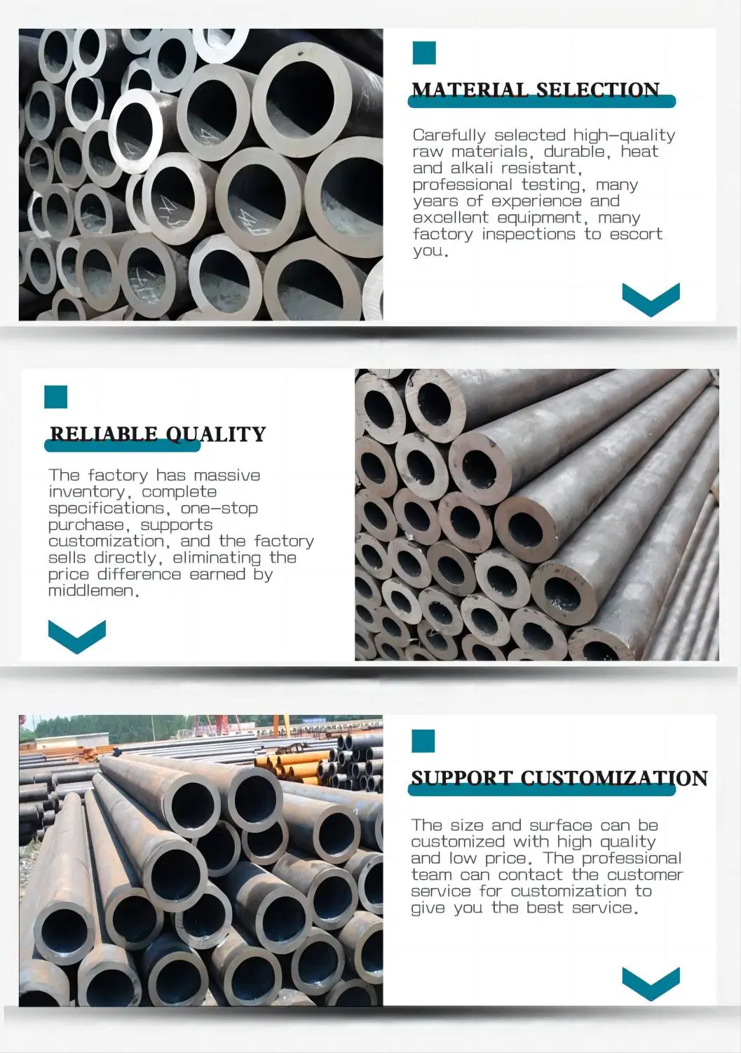 China Supplier Smls Alloy SAE1010 Carbon Seamless Steel Pipe for Oil and Gas