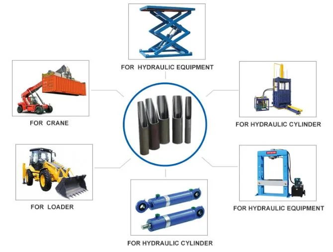 AISI4130, SAE 4140, St52 E355 Hydraulic Cylinder Outside Inside Diameter Honed Tube