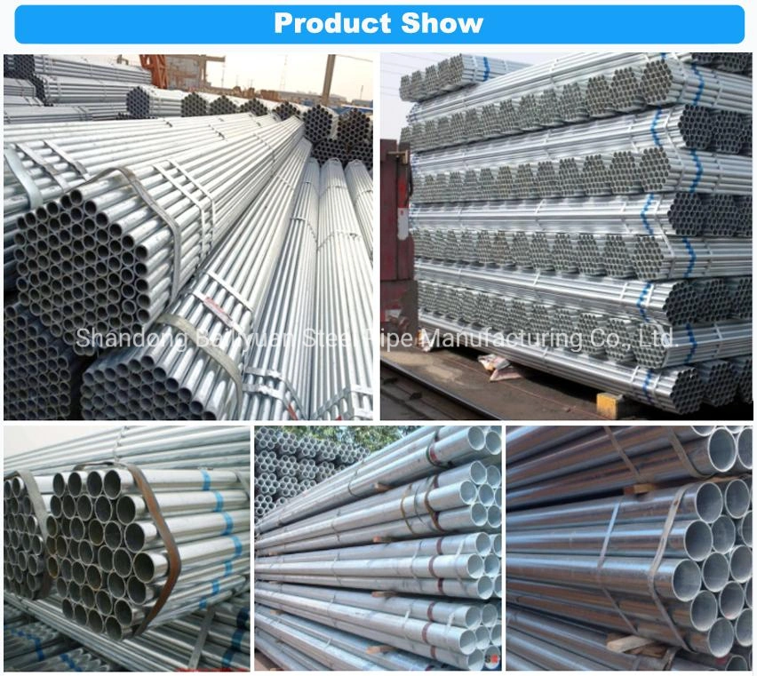 ASTM A53 Hot Rolled Greenhouse Zinc Coated Carbon Steel Pipe Galvanized Scaffolding Steel Tube