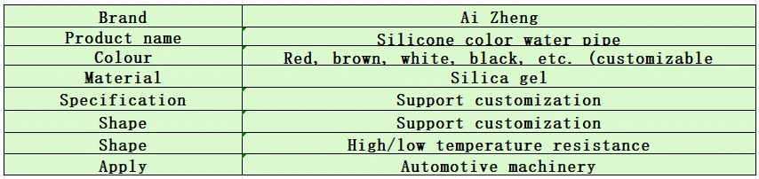 High Temperature and High Pressure Silicone Intercooling Tube