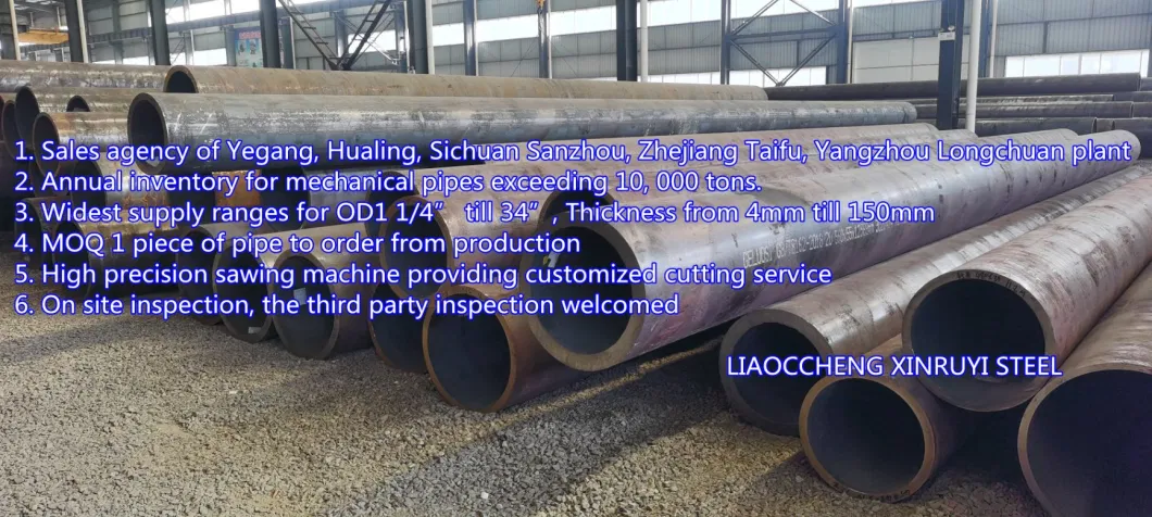 27simn/S45c/SAE1045 Tractor Truck Cranes Hydraulic Prop Seamless Steel Pipe/Tube