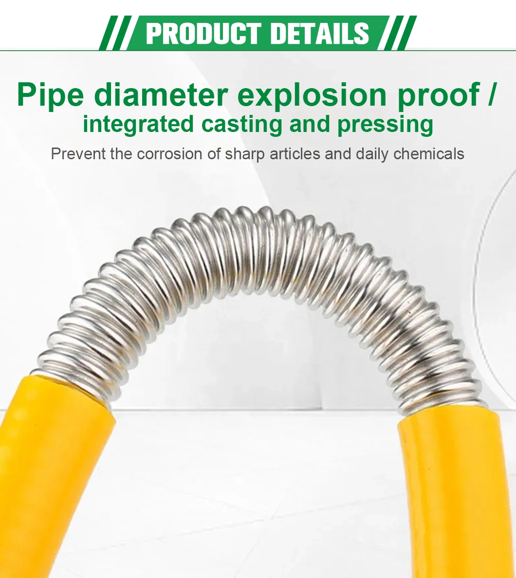 Ifan Explosion-Proof and High Temperature Resistant Water Supply Stainless Steel Corrugated Pipe