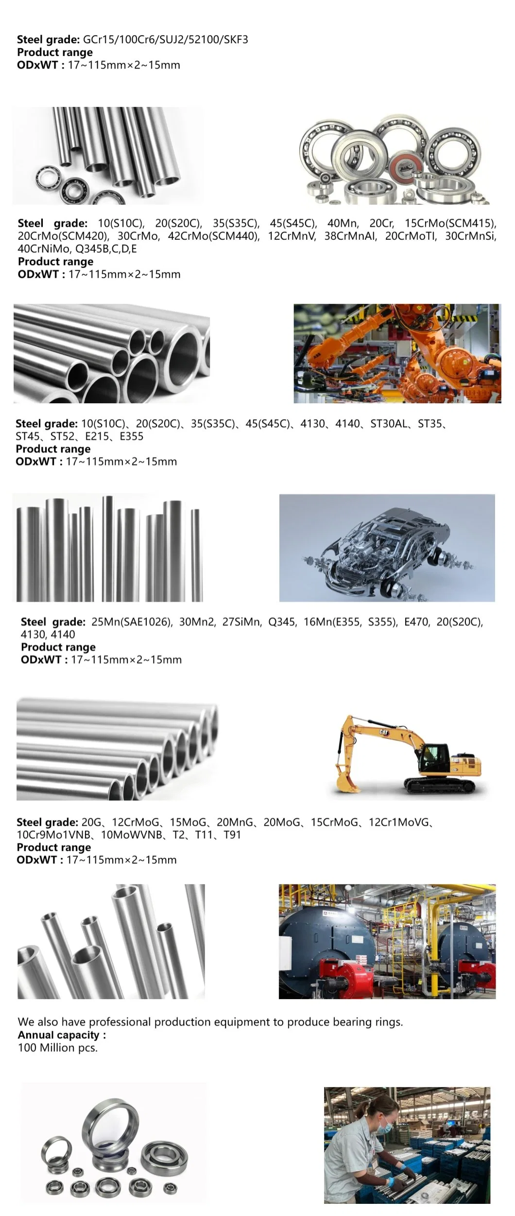 Cold Rolled 52100/100cr6/Suj2/40cr/SKF3 Bearing Pipe Tube Seamless Steel Pipe Tube - Spheroidize Annealed