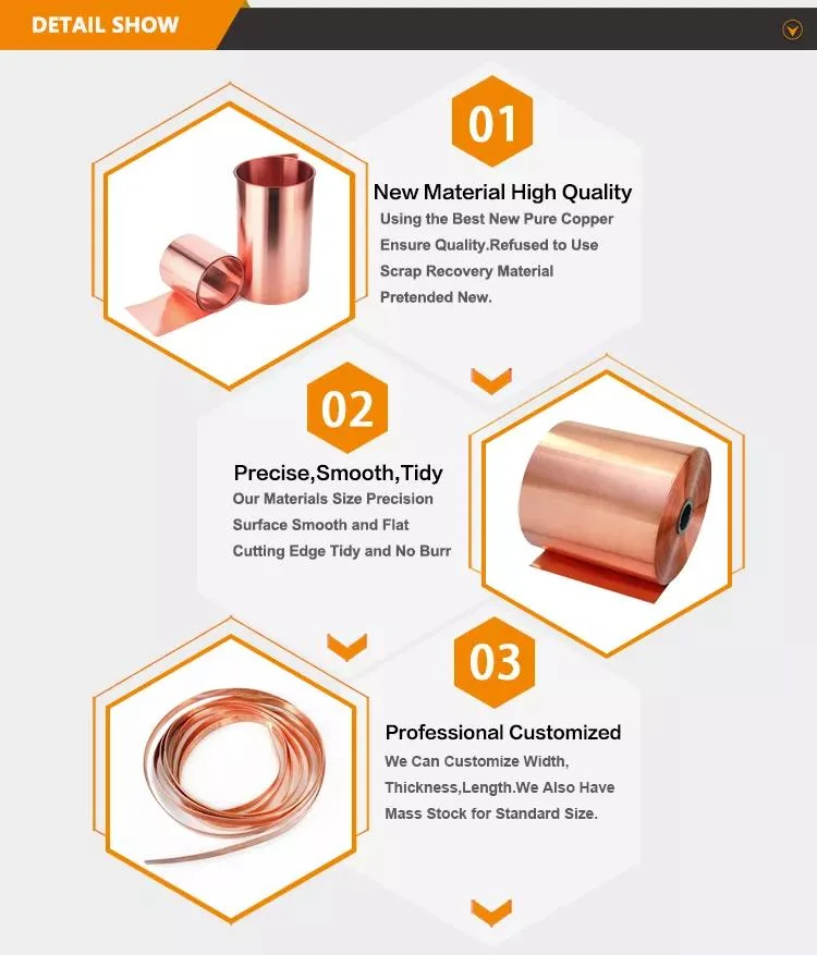 Stable Low Maintenance Roof Material Environmental Protection Safety Corrosion Resistance Copper Plate Coil Pure Copper