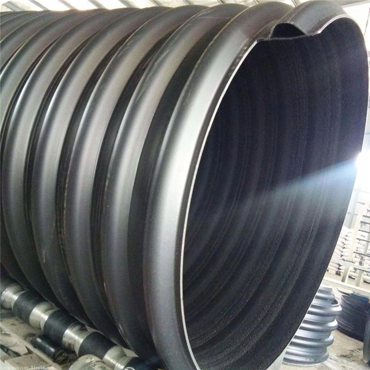 Steel Strip Reinforced Corrugated Black Poly Pipe for Sale