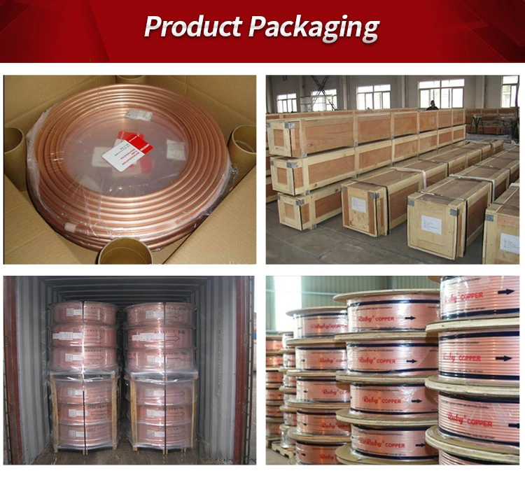 ASTM B280 T1, T2, C10100, C10200, C10300, C10400, C10500, C10700, C10800, Straight Copper Water Tube Red Copper Tube