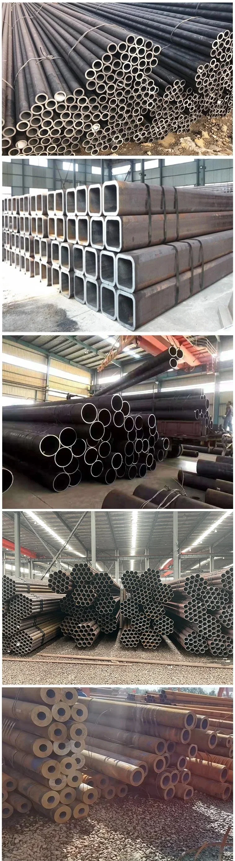 Cheap Seamless Oiled Zinc Coating ASTM 42CrMo 15CrMo 16mn 20# 10# Carbon/Alloy Steel Seamless Round Pipe/Tube for Construction