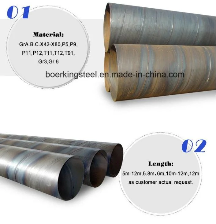 Tianjin Factory ASTM A53 En10217 En10296 Q235 Q195 S265jr Steel Round Pipe Welded Steel Pipe