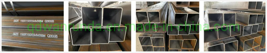 Material Grade Q355b Square Steel Pipe Size 150X150X5mm X Length 6000mm Anti-Rust Oiled Surface